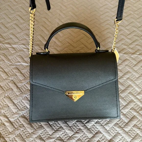 Michael Kors Grace Medium Satchel in Black - Picture 2 of 6